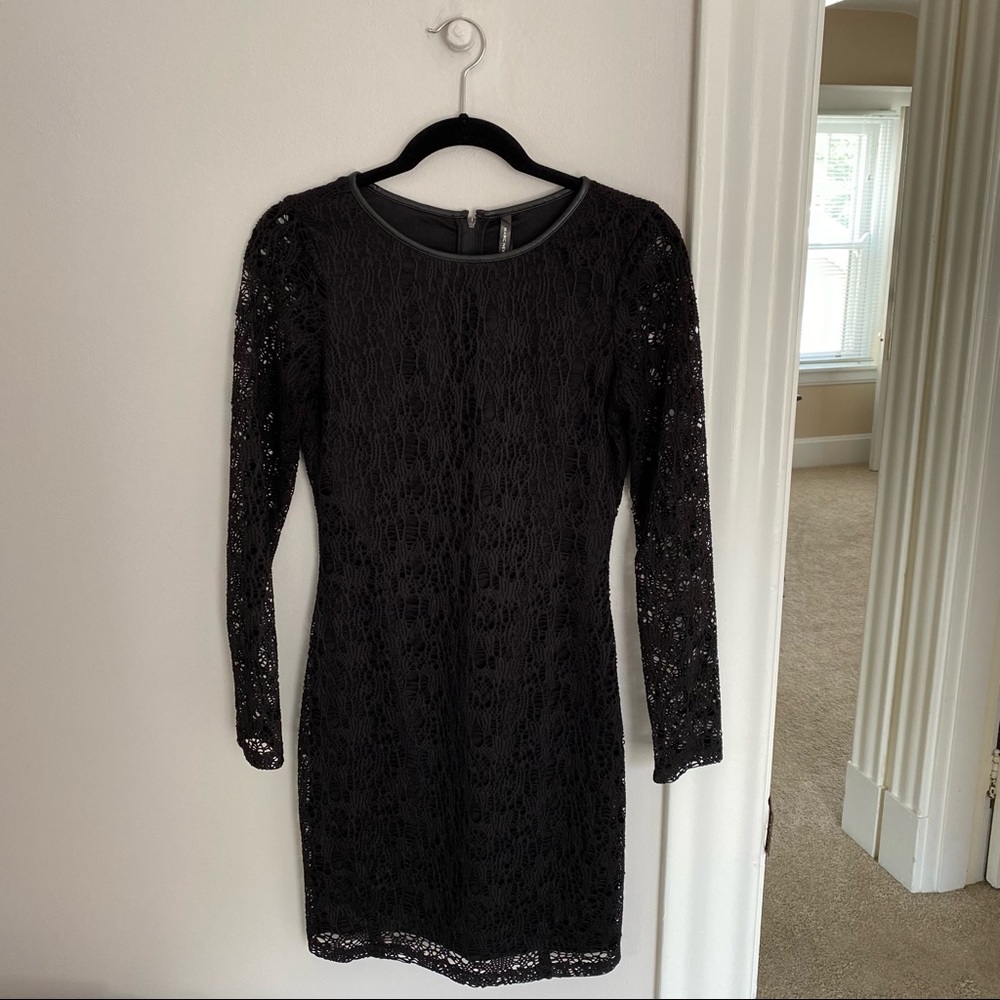 Little Black Dress - with mesh long sleeved arms